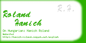 roland hanich business card